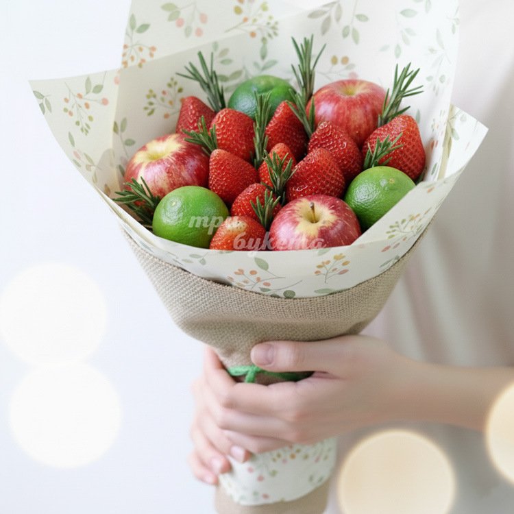 Букет из клубники и лаймов