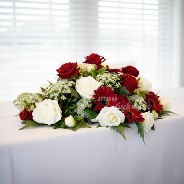 Композиция из роз и борщевика