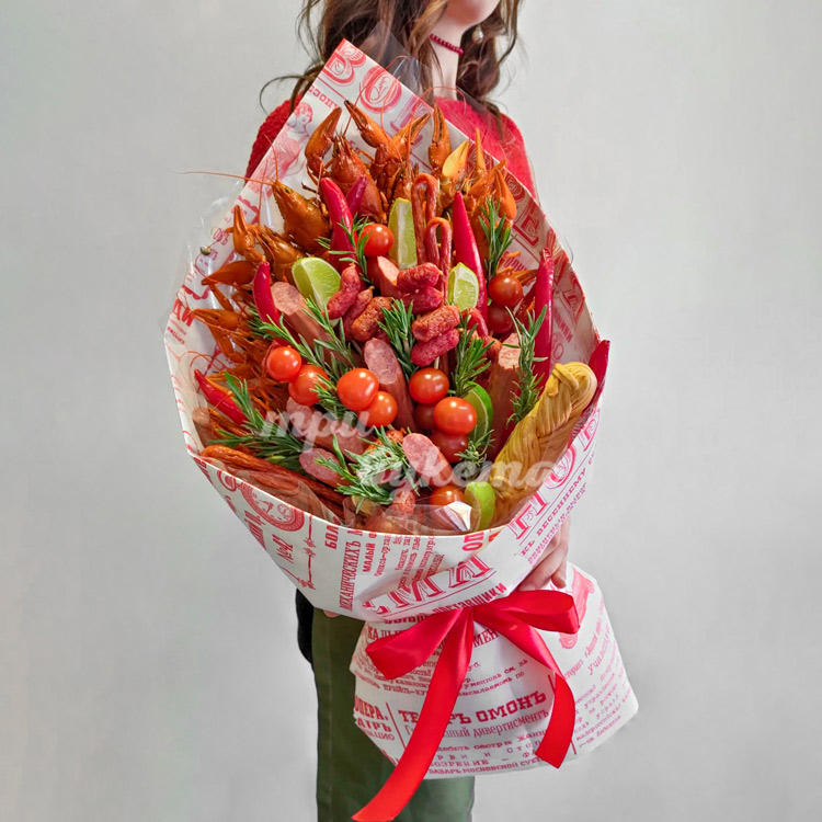 Букет из раков и колбасы (доп. фото)